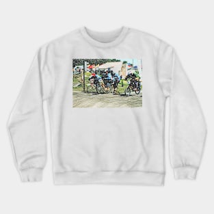 bmx race racing racer rad dad daddy  old school vintage Crewneck Sweatshirt